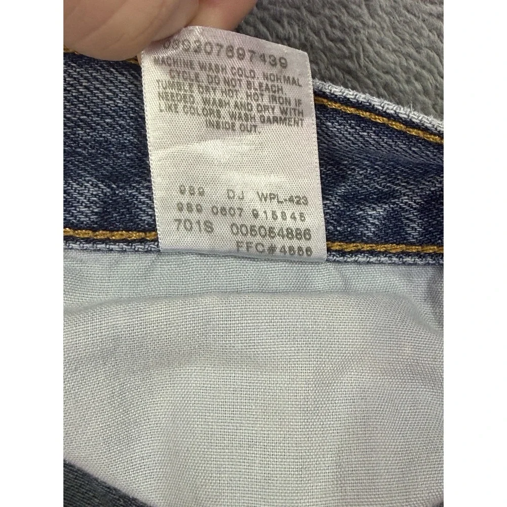 Levis 505 Jeans Mens 36x32 Blue Light Wash Denim‎ Straight Mid Rise Workwear